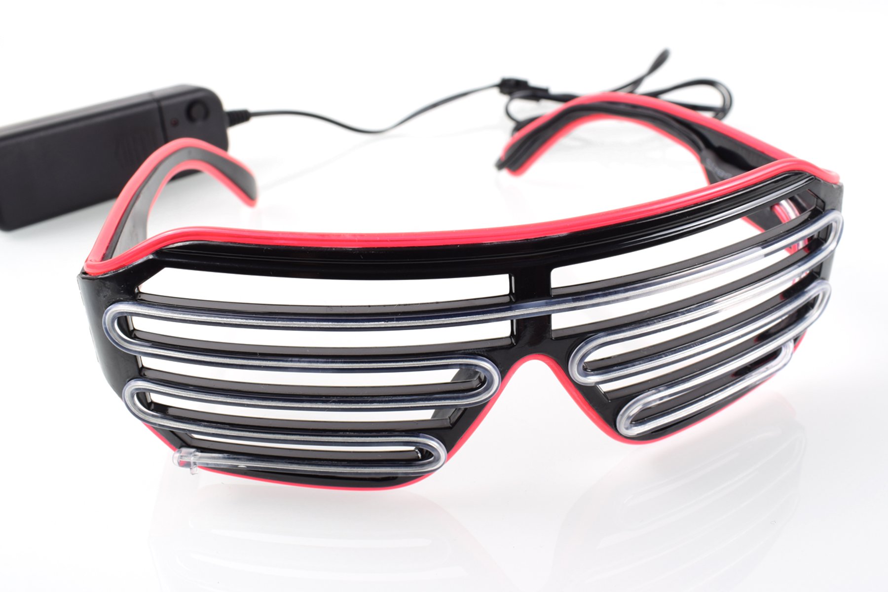 LED Flash Light Up Blinds Glasses for Kids and Adults in Party Games Activities Halloween, Christmas Gifts (Purple-Blue)