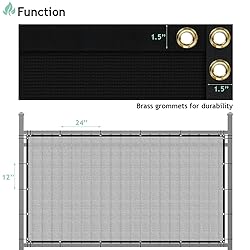 SunnyRoyal 8' x 145' Black Privacy Fence Screen