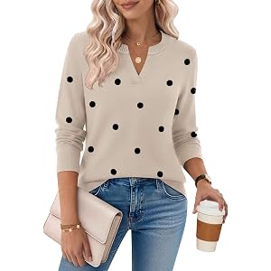 Zeagoo Womens Sweaters 2026 Fall V Neck Long Sleeve Pullover Tops Business Casual Outfits