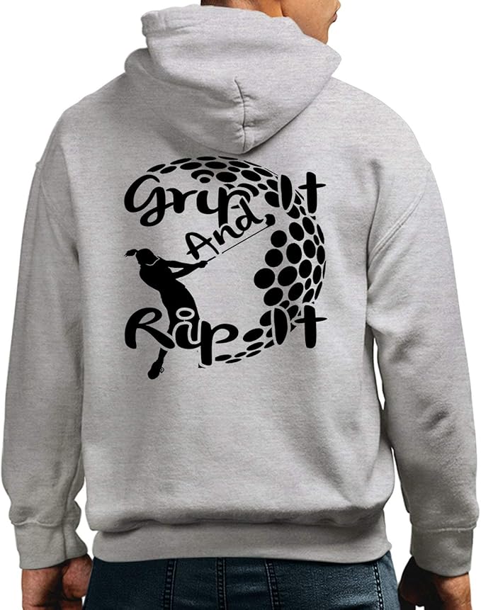 Big Grey Awesome Grip It and Rip It Hoodie, Golf Adult Outerwear: Amazon.ca: Clothing & Accessories