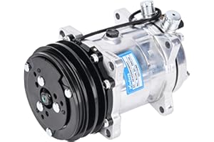 XiaGeng Universal Chromed A/C Compressor with Clutch (2 Grooves(Sanden 508))