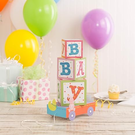 baby abc blocks centerpiece