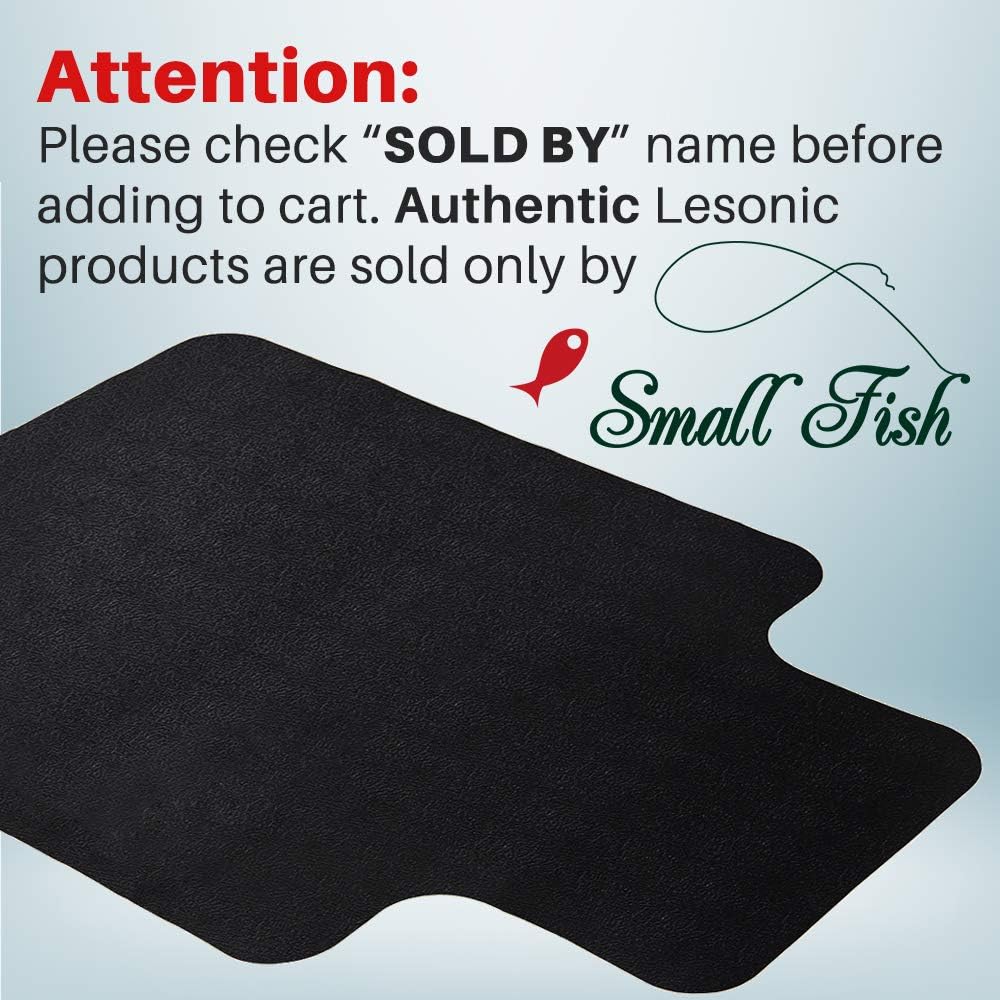 Office Chair Mat for Hardwood and Tile Floor with Lip, Black, Anti-Slip, Non-Curve, Under the Desk Mat Best for Rolling Chair and Computer Desk, 47x35 Non-Toxic and no BPA Plastic Protector: Kitchen & Dining
