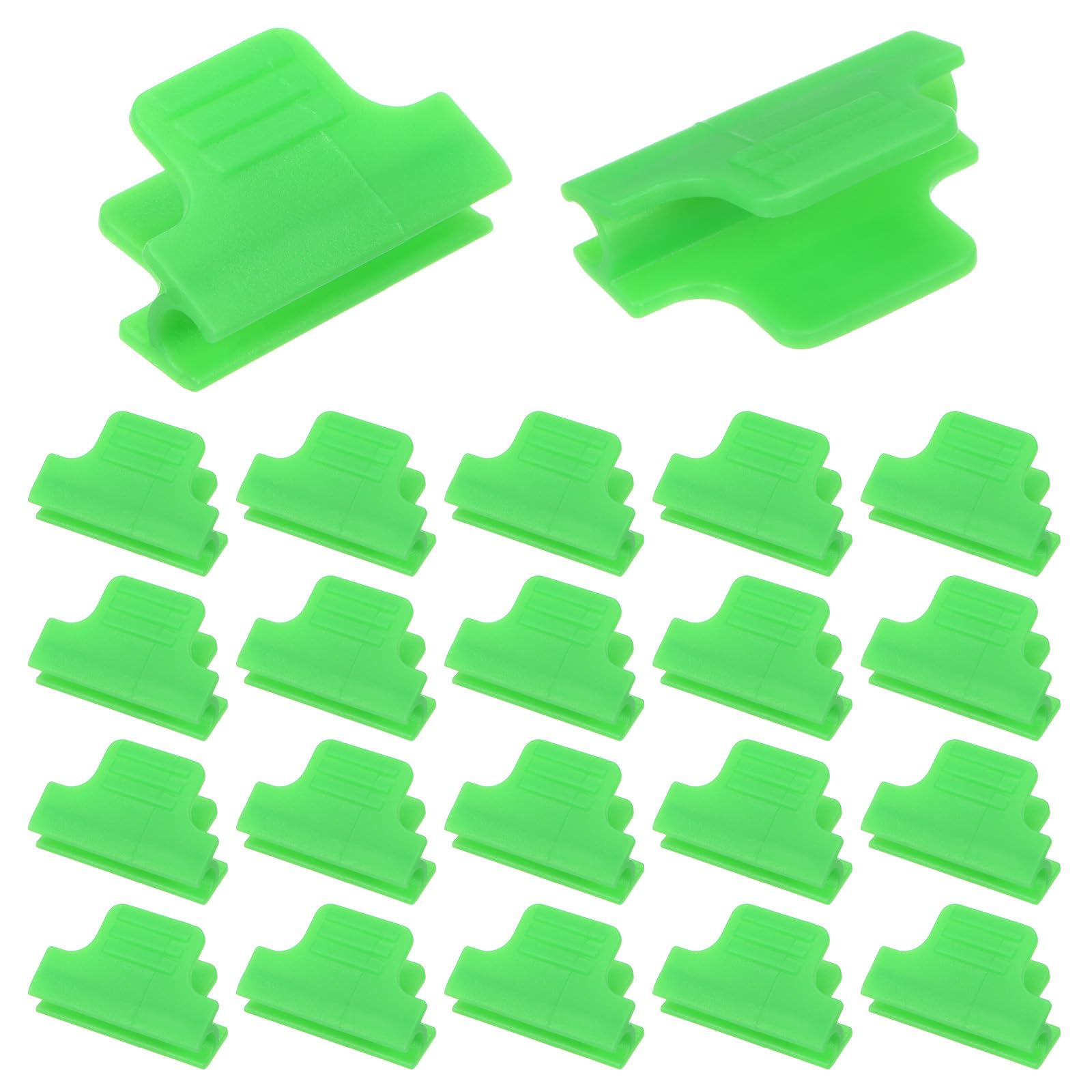 M METERXITY 60-Pack Greenhouse Clamps for 1/4 Inch PVC Pipe, Greenhouse Film Clamps Shading Net Rod Clip for Garden Net/Row Cover/Greenhouse Plastic Sheeting [Grass Green]