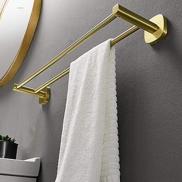 Fijar Sin Taladrar Toalleros De Barra,oro Cepillado Montaje ...