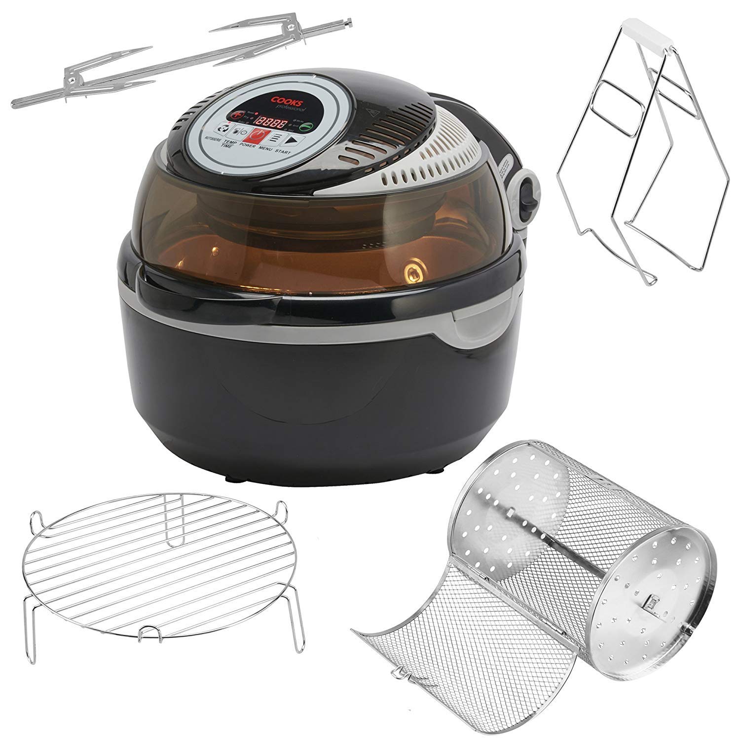 Home & Kitchen Healthy Oil Free Low Fat Cooking Cooks Professional Air Fryer Halogen Oven
