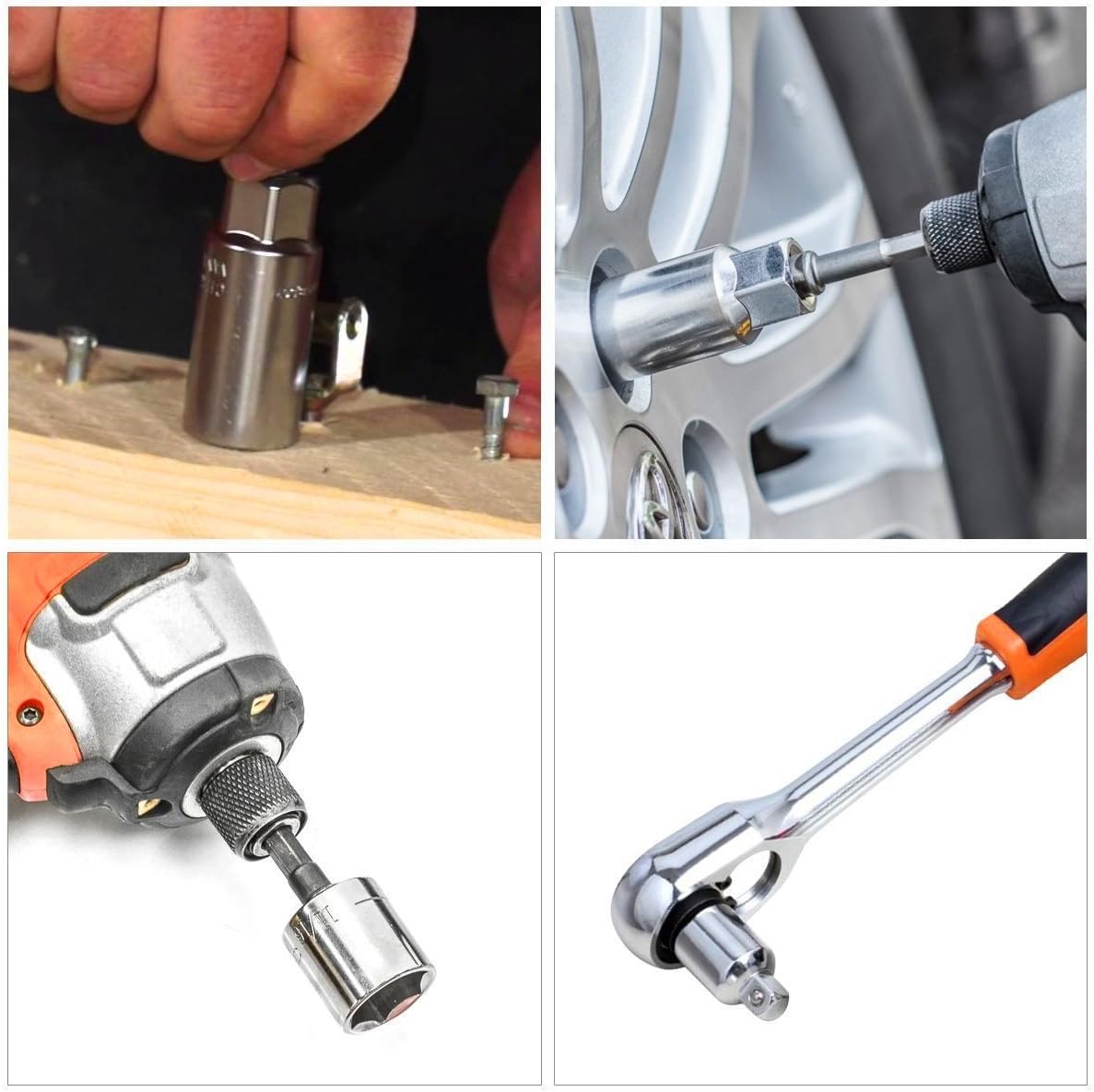 Hand Tools 7mm to 19mm Ratchet Universal Sockets Metric Wrench Power