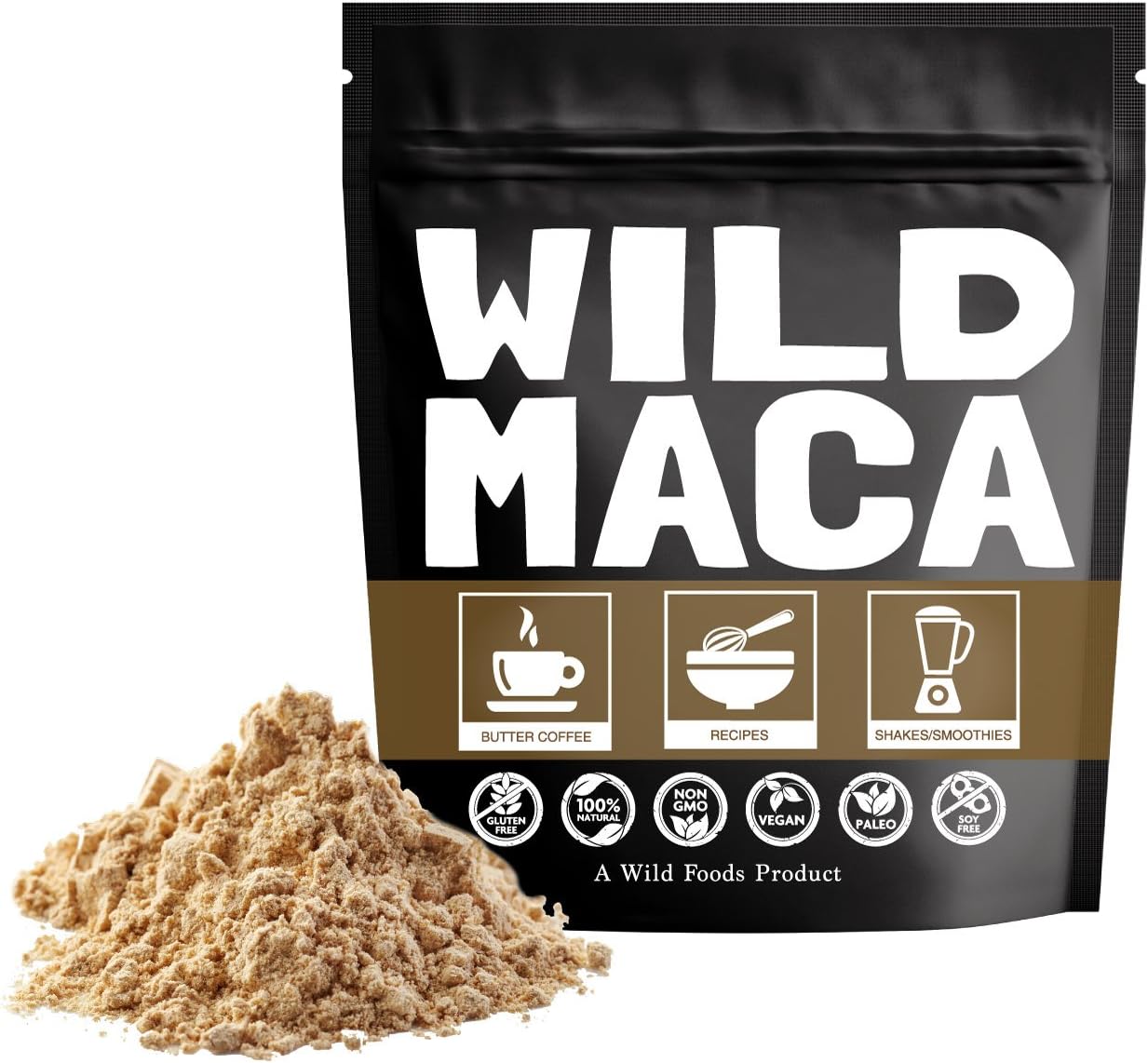 Wild Maca Powder, Raw Maca Powder from Peru Made from 100% Naturally Grown Hand-Processed Maca by Small Farmers (24 Ounce)