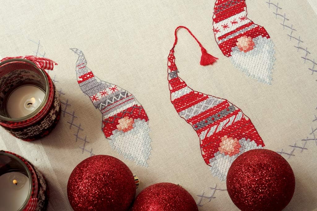 Vervaco Embroidery Kit: Runner: Christmas Elves, COTTON, NA, 40 x 100cm, N\a - Image 5