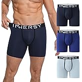 INNERSY Men's Boxer Underwear U-shape Cotton Stylish Breathable Boxer Briefs 3-Pack