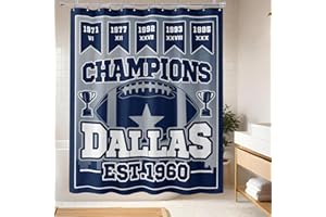 KETBLNB Football Shower Curtain, Shower Curtain Set, Football Fans Gifts for Dallas, Bathroom Decor, 60x72 Inch