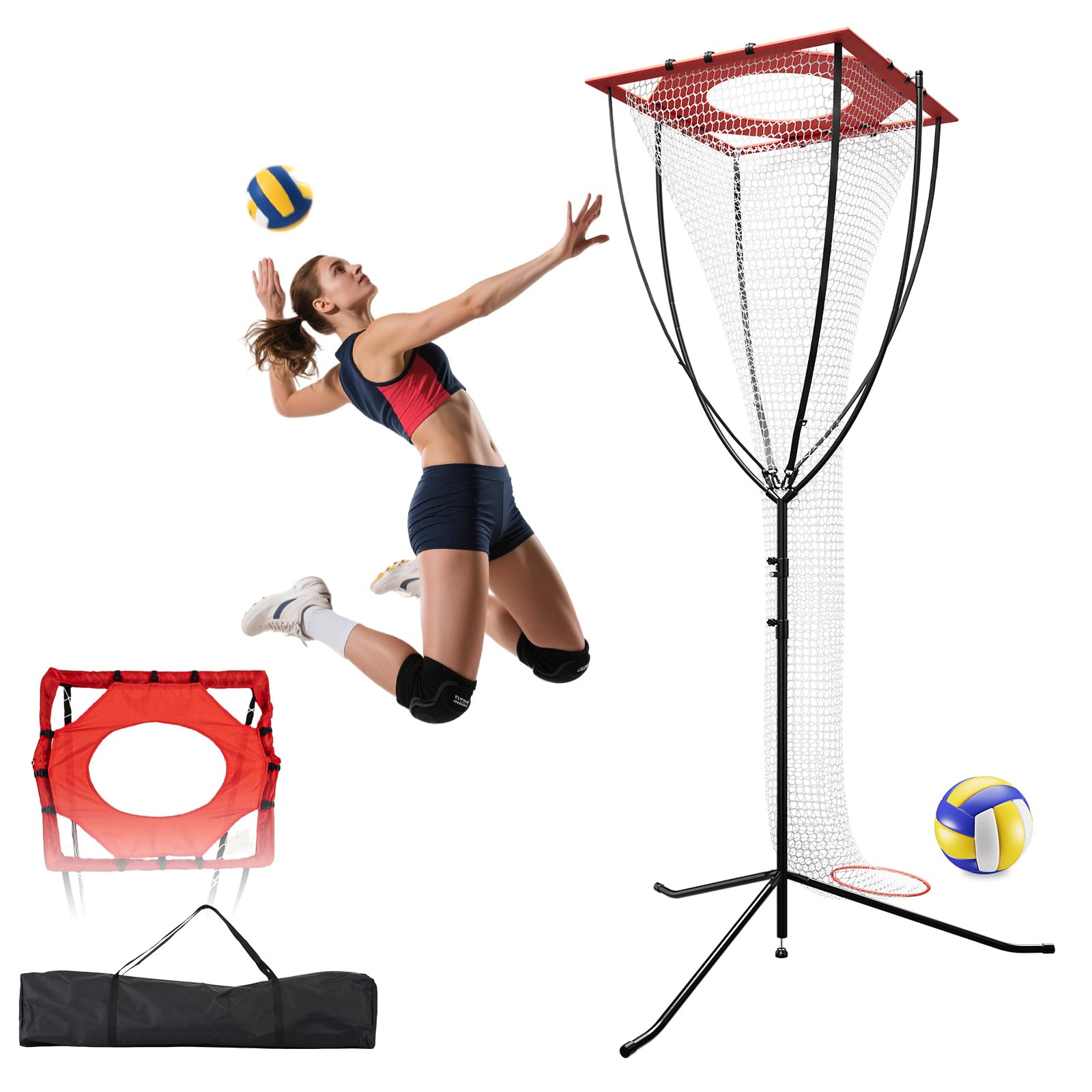 Photo 1 of ***MISSING PARTS***
PulseFay Volleyball Setter Training Net – Volleyball Setter Training Equipment with Adjustable Height & Angle, Heavy-Duty Portable Frame for Indoor/Outdoor Setting, Serving & Spiking Practice