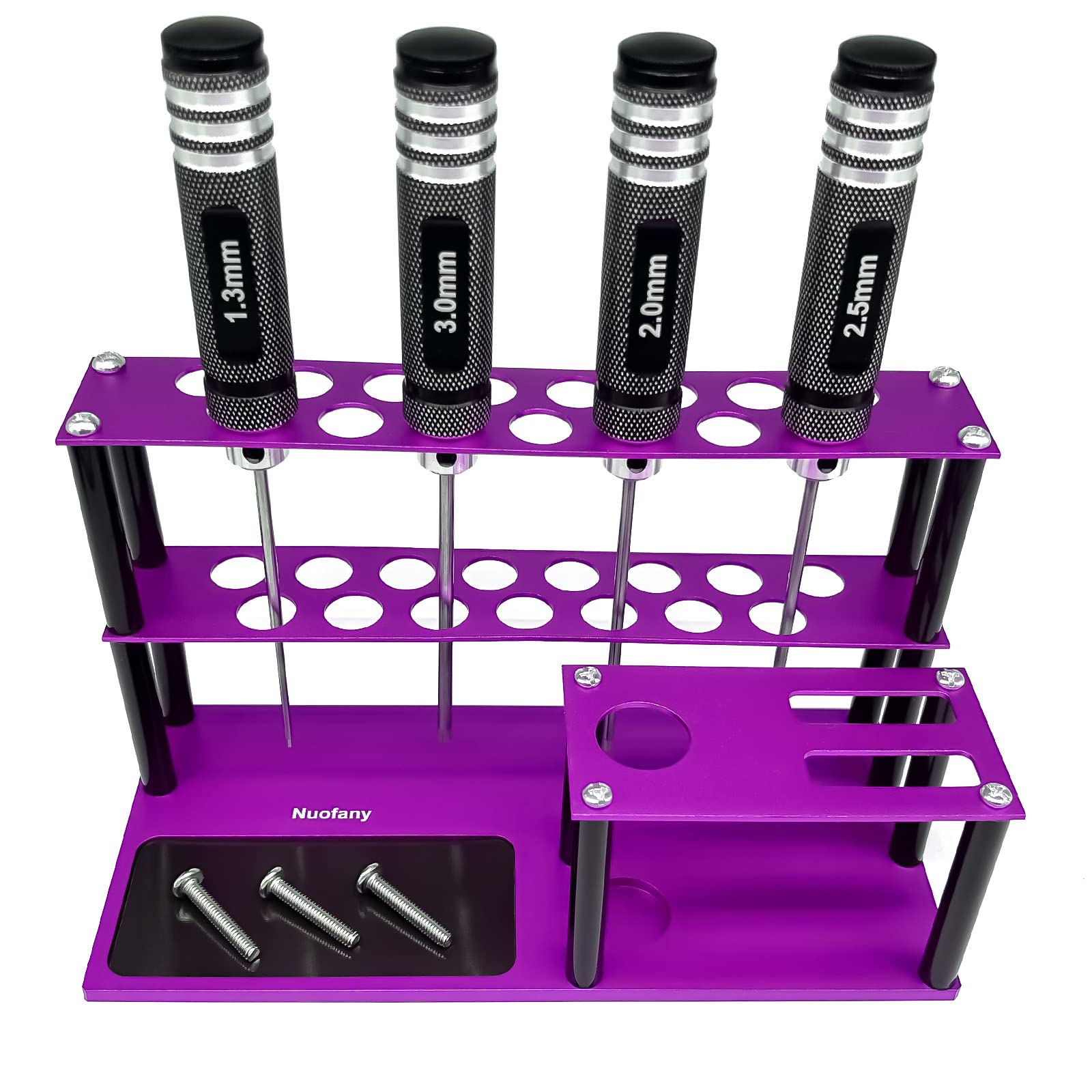 Nuofany Screwdrivers Organizers Storage Rack Kit With Built-in Screw Tray for Hex Cross Driver RC Tools Pliers