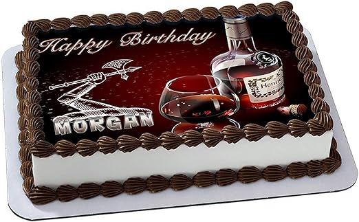 Amazon Com Hennessy Edible Cake Topper Personalized Birthday 1 2