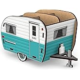 Genuine Fred HAPPY CAMPER Vintage Camper Pencil Holder, White and Blue, Retro Desk Organizer- Great Gift for Coworkers and Tr