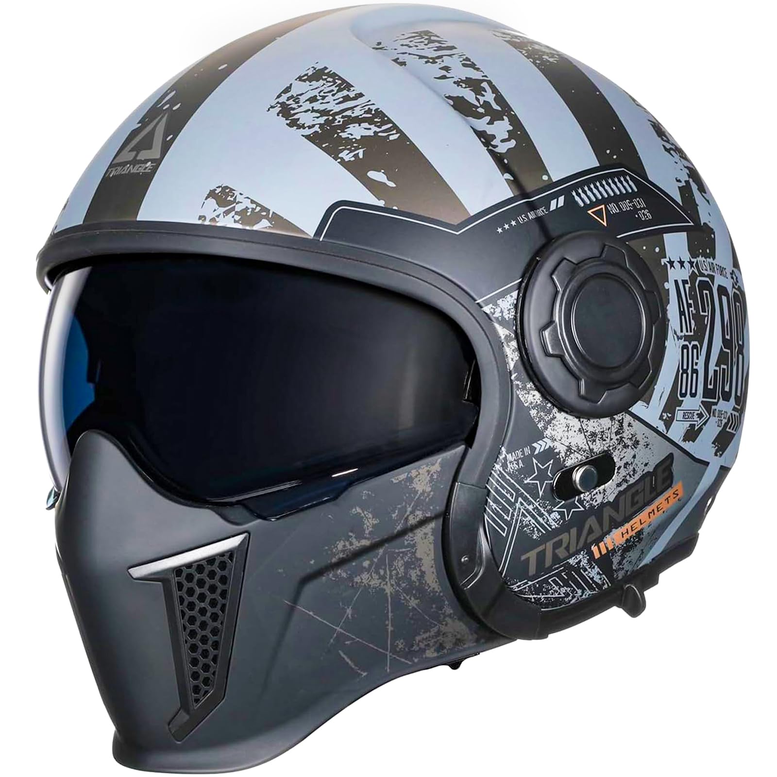 Photo 1 of (see all images) TRIANGLE Full Face Motorcycle Helmets,Off-Road Motocross Helmet for Men & Women,Dual Visor with Internal (L)