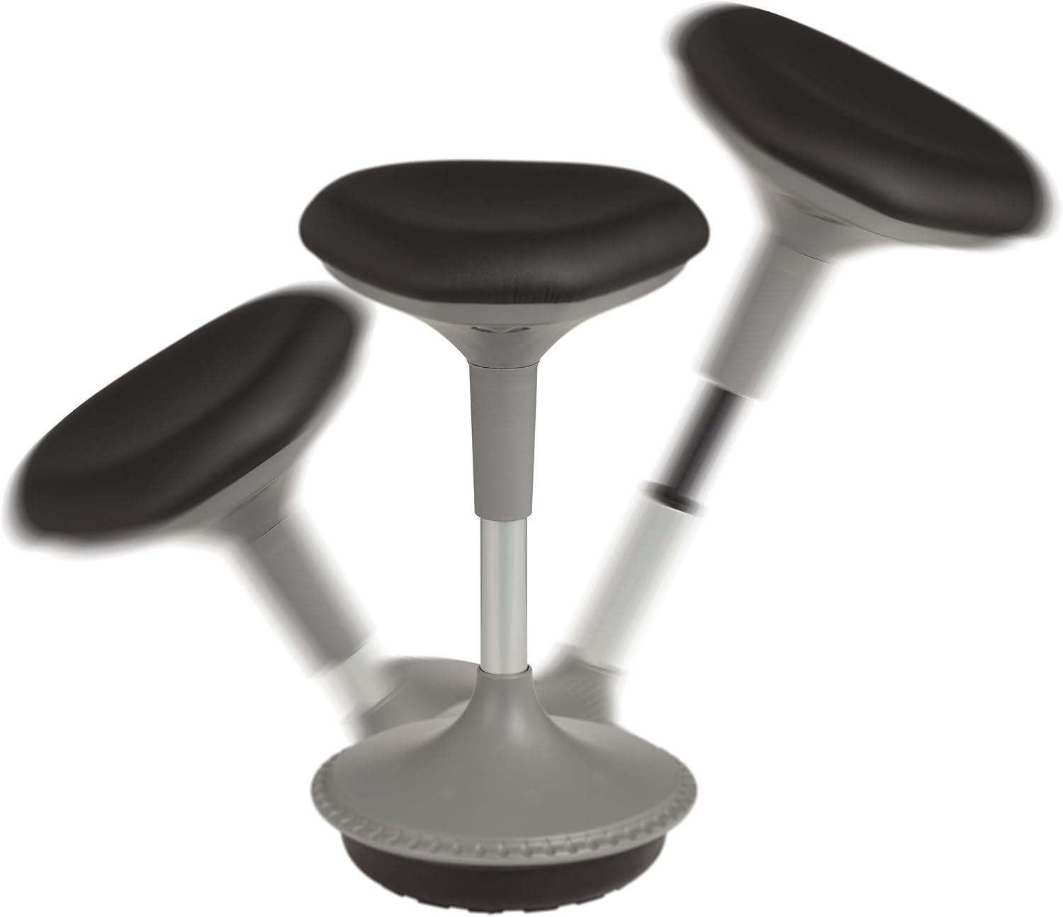 School outfitters Adjustable-Height Sit-to-Stand Wobble Motion Active Core Training Stool for Home School, or Office, Black - Image 5