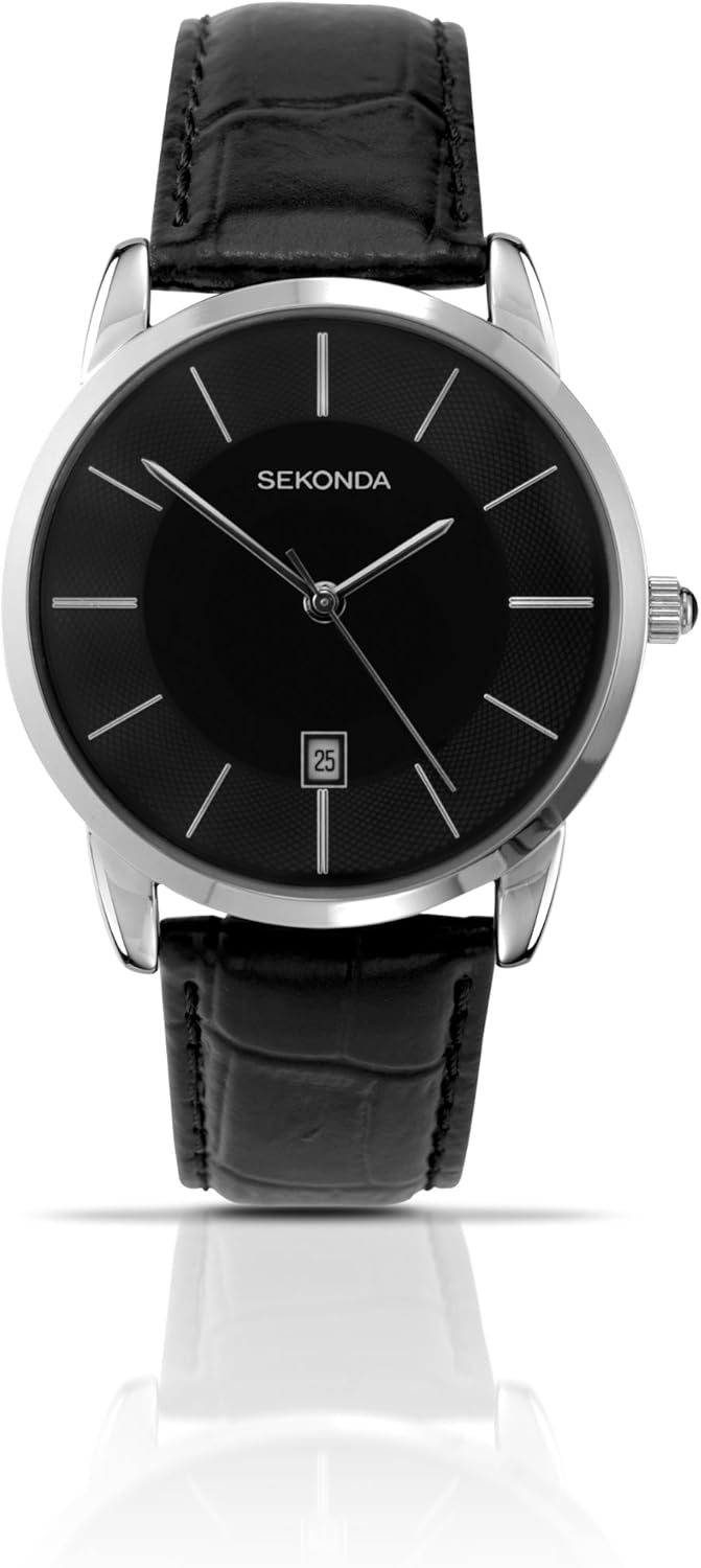 Sekonda Men's Quartz Watch with Analogue Display and Leather Strap 3346