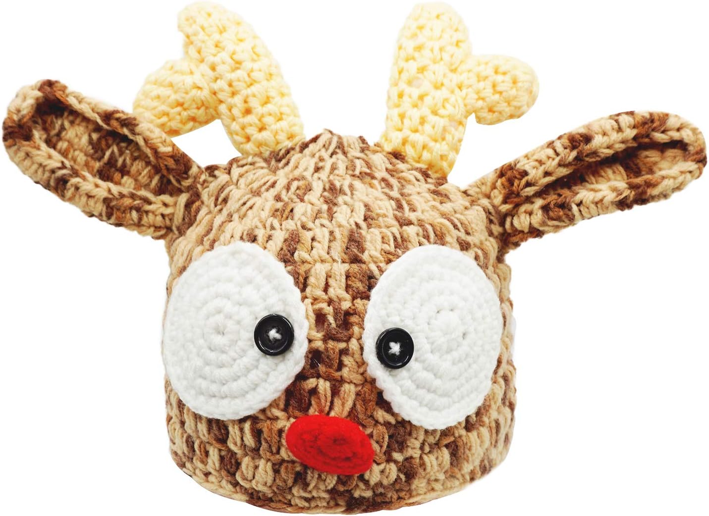 Christmas Santa's Reindeer Crochet Toddler Baby Hat Beanie Photo Prop