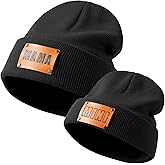 Jastore 2 PCS Parent-Child Beanie Hat Mother & Baby Daughter Son Soft Beanie Cap Kids Winter Warm Knit Hat