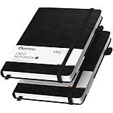 Oucaru 2 Pack A5 Lined Journal Notebook for Writing, 180 Pages | 100 GSM Thick Paper, Smooth Writing for Men, Women, Students and Professionals, Journaling, Note Taking, Work and School