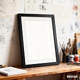 yenlk A4 Picture Frame, Wooden Black Frame with Safety Plexiglass view 9