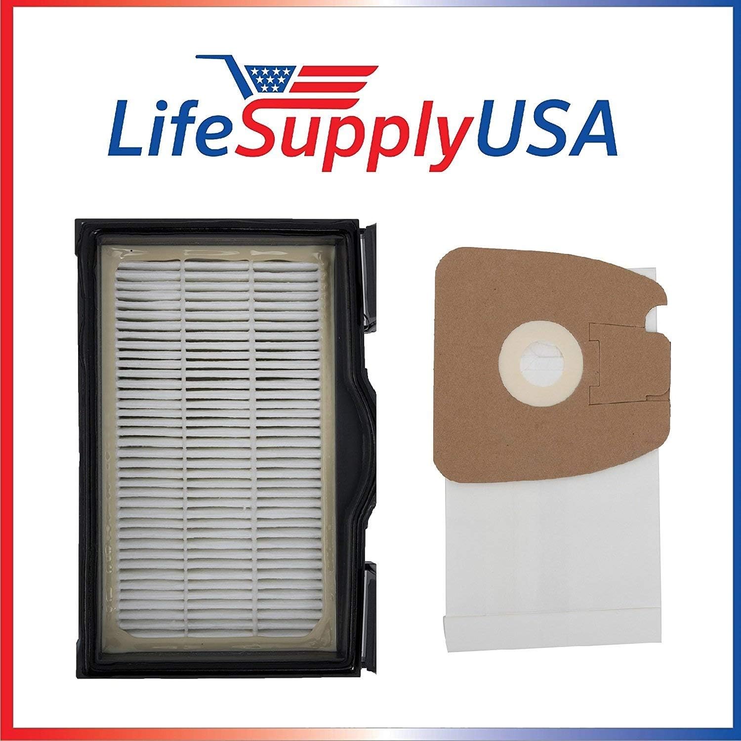 LifeSupplyUSA 5 HEPA Filters & 15 Vacuum Bags Compatible with Eureka MM, Mighty Mite SC3683 3681B-1 S3681