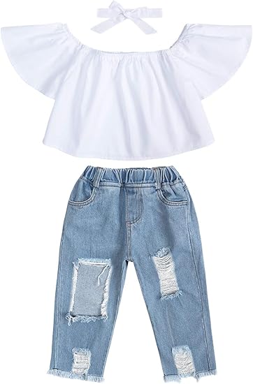 ruffle top jeans
