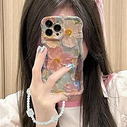 Jusy Oil Painting Flower Compatible with iPhone 15