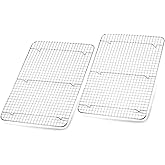 Foraineam 2-Pack Stainless Steel Cooling Rack, 11.5 x 16.5 inch Large Baking Rack Fits Half Sheet Pans, Oven Safe Wire Rack f