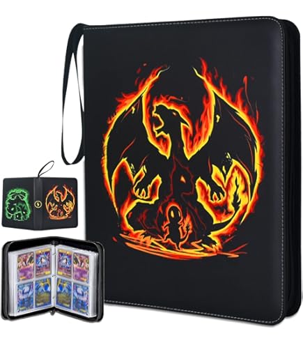 Amazon.com: Card Binder for Pokemon Cards, 9 Pocket Trading Card Binder  Holds 900 Cards with 50 Removable Sleeves, 3 Ring Zipper Card Holder Album  Book Case for TCG, MTG, Sports Cards Collection,