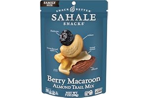 Sahale Snacks Berry Macaroon Almond Trail Mix, 7 oz Pouches (1 Pack) - Dry-Roasted Deluxe Mixed Nuts - Coconut, Blueberries & Apples - Non-GMO, Kosher Trail Mix & Certified Gluten-Free Snacks