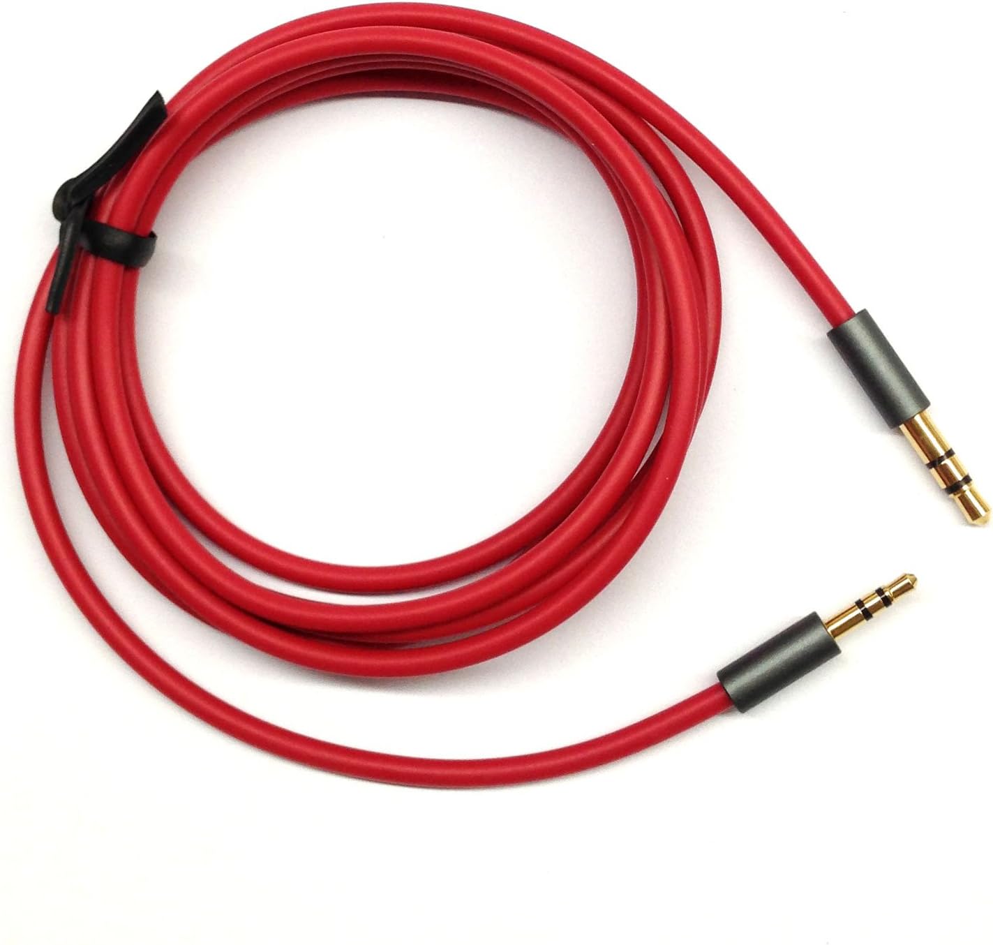 KetDirect Red 9ft Gold Plated Design 3.5mm Male to 2.5mm Male Car Auxiliary Audio cable Cord headphone connect cable for Apple Android Smartphone - Image 3