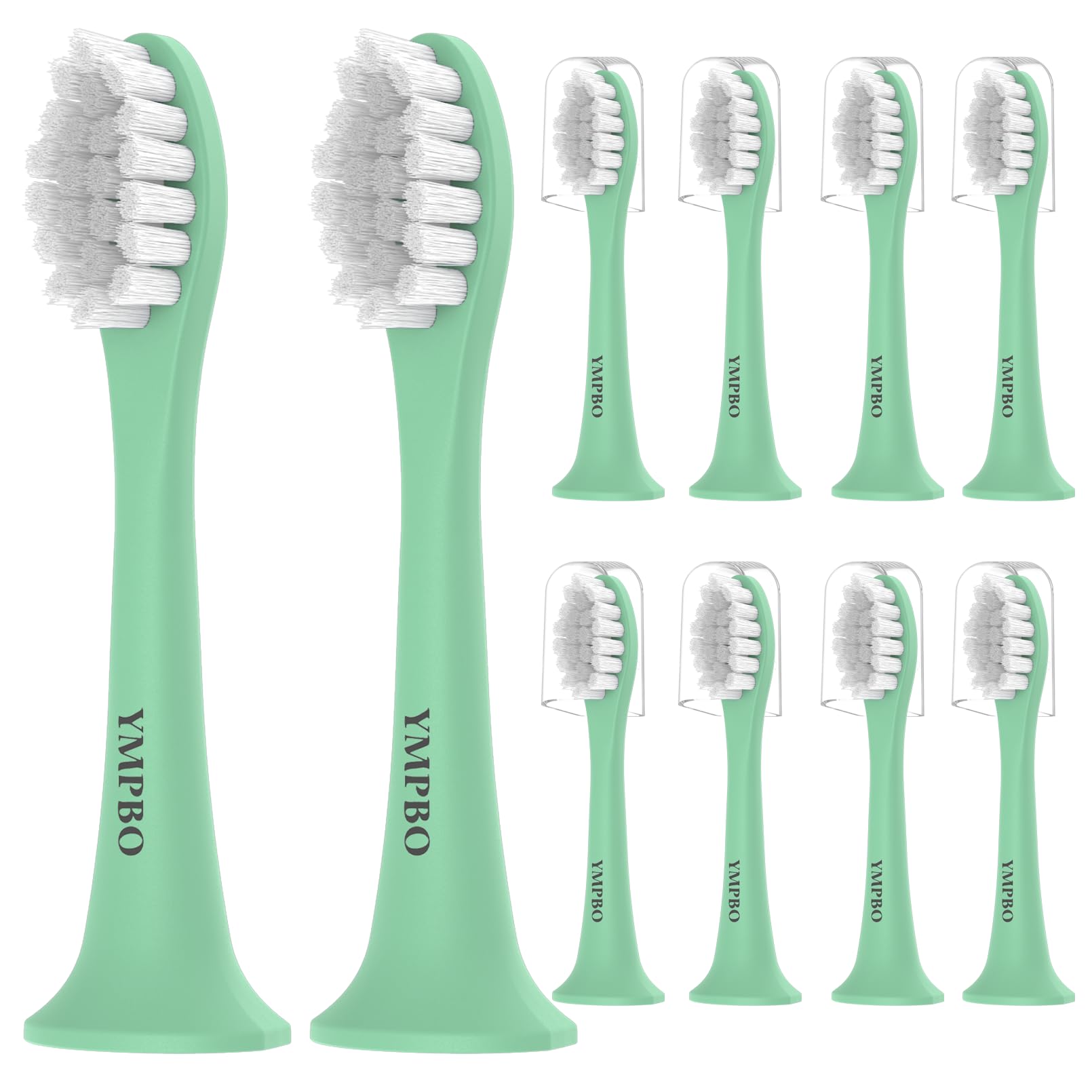 Photo 1 of 10 Pack Toothbrush Heads Compatible with Suri Electric Toothbrush, Replacement Brush Head Refill, Green