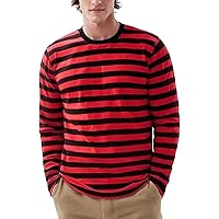 SOLS Mens Marine Long Sleeve Stripe T-Shirt (S) (White/Navy