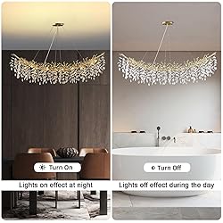 kvtinmty Modern Crystal Gold Chandelier,72" Large