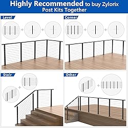Zylorix 2Pack 36" T304 L-drilled Cable Railing