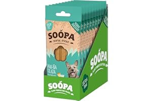 Soopa Pets Paw-Na Colada Dental Dog Treats, Pack of 10, Human Grade, Grain Free Dental Sticks for Clean Teeth, Healthy Dog Treats for Small Dogs, Large Dogs