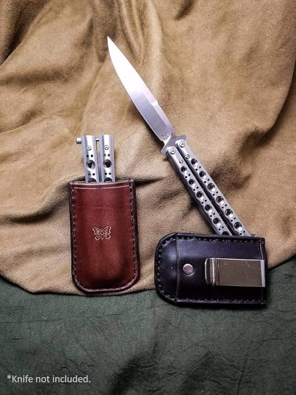 Leather Sheath for a Benchmade Balisong Handmade