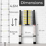 Neo Extendable Portable Foldable Telescopic Ladder EN131 4.6M Steel view 8
