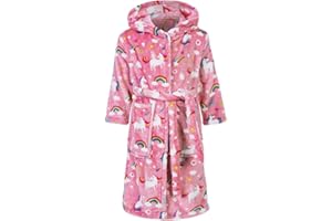 Kids Bathrobes Girls Toddler Cartoon Animal Fleece Robes Boys Children Soft Sleepwear Pajamas 2-9 years