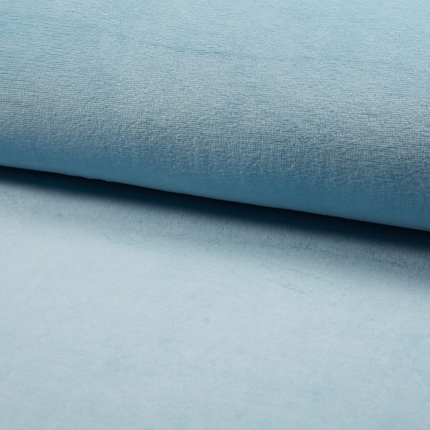 Cuddlesoft Bamboo Wellness Terry Towelling Fabric Material - Baby Blue, 1Mtr - 150cm x 100cm