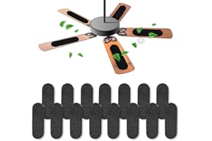 CCHEQVAN Ceiling Fan Air Filter -15 Pack Activated Coconut Shell Carbon Unscented Air Purifier Universal Rounded Rectangle Easy-Stick Ceiling Fan Blade Filters for Home Living Room Bedroom Office