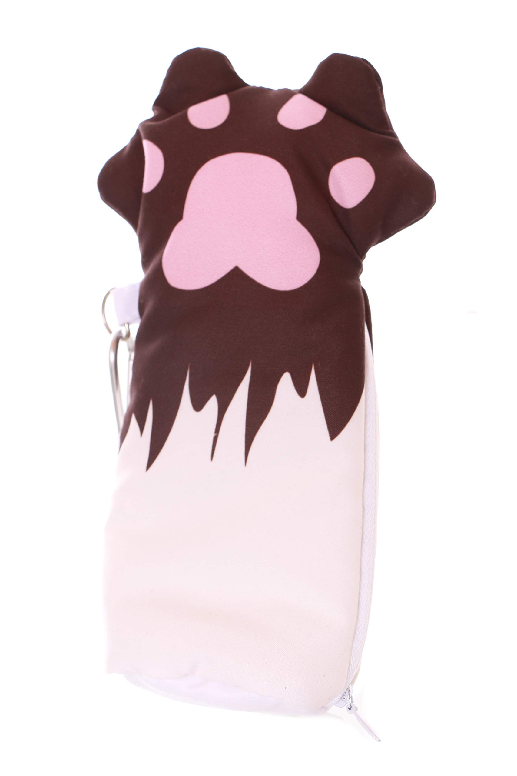LB-117-1 Brown Cat Paw Pencil Case Cosmetic Bag Japan Harajuku Kawaii