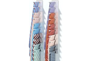 XILIMEN Tie Rack Wall Mounted, Tie Holder Organizer, Closet Tie Organizer Stainless Steels, Adhesive Tie Racks for Men With 20 Hooks, Tie Hanger Storage for Wall Bedroom Living Room Dresser Room Sliver