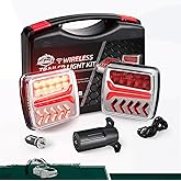 2025 Upgrade Wireless Trailer Lights, Magnetic LED Rechargeable and Portable Tow Lights Kit for Trucks, RVs, Campers, Boats, 