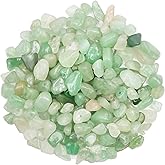 500 pcs Natural Chip Stone Beads, Green Aventurine 5-8 mm Irregular Gemstones Healing Crystal Loose Rocks Bead Hole Drilled for Jewelry Making Bracelet