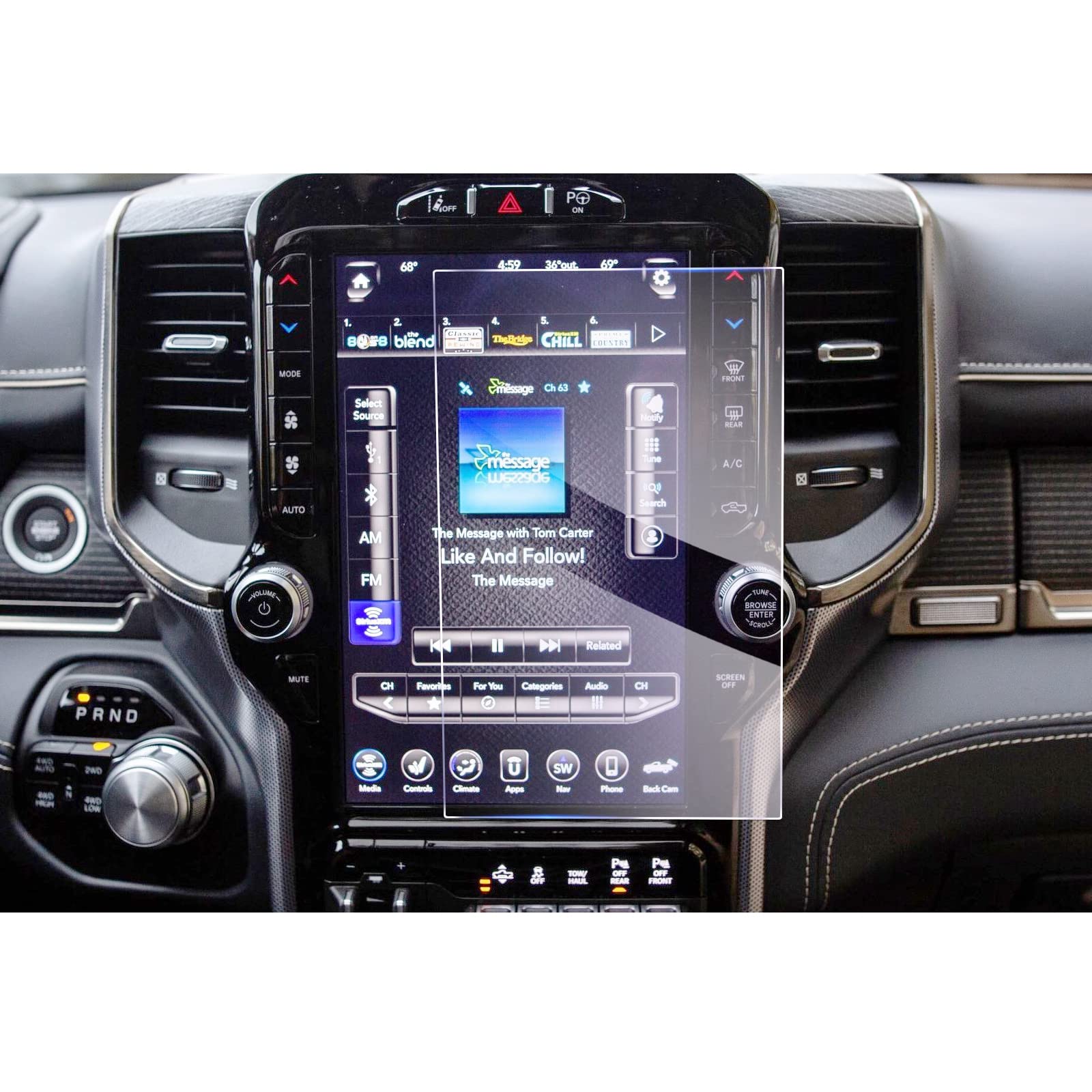 GAFAT D odge RAM 1500 2019-2022 Navigation Screen Protector for RAM 1500 GPS Touch Screen 9H Anti-Scratch
