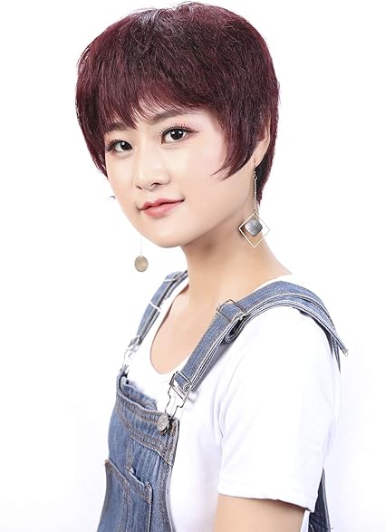 Amazon Alileaderふわふわ ぱっつん ヘアスタイル 天然パーマ 小顔