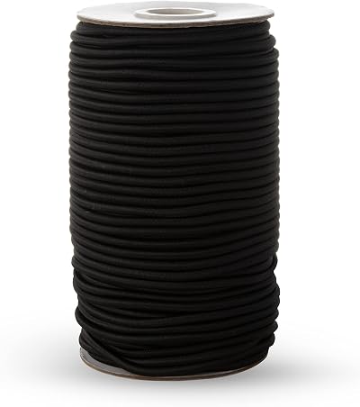 Realm Elastic Cord Black White 1mm 1.5mm 2mm 3mm 20m Craft Jewellery